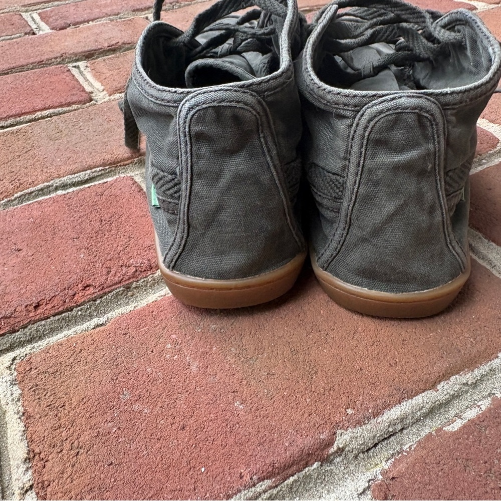 Sanuk Vee K Shawn High Top Olive Wash Canvas Sneakers 8.5 Womens - Picture 8 of 15